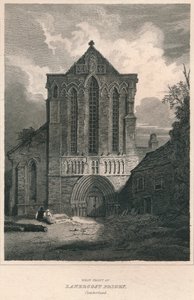 Frente oeste do Lanercost Priory. Cumberland, 1814 de John Greig