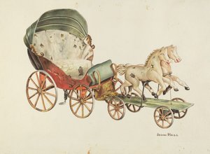 Calash and Horses, c. 1940.