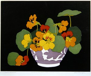 Nastúricos (xilogravura) de John Hall Thorpe