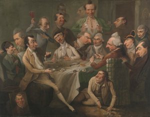 Um grupo de caricatura de John Hamilton Mortimer