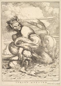 Enragd Monster de Fifteen Etchings Dedicado a Sir Joshua Reynolds, 8 de dezembro de 1778. de John Hamilton Mortimer
