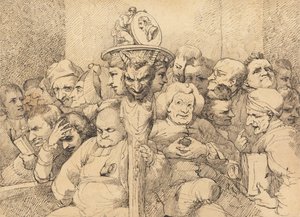 Personagens Literários Montados em torno do Medalhão de Shakespeare de John Hamilton Mortimer