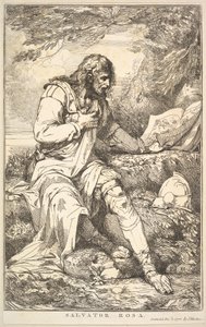 Salvator Rosa, de Fifteen Etchings, dedicado a Sir Joshua Reynolds, 8 de dezembro de 1778. de John Hamilton Mortimer