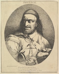 Shylock Doze Personagens de Shakespeare, 15 de março de 1776. de John Hamilton Mortimer