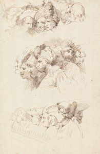 Estudos de Grupos de Chefes de John Hamilton Mortimer