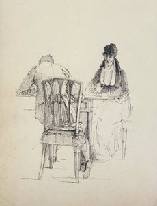 Uma leitura do homem, c.1804-30 de John Harden