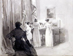 Uma Noite Musical (tinta sobre papel) de John Harden