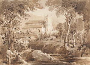 Ambleside Church, Cumbria (wc no papel) de John Harden