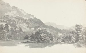 Ponte, distrito do lago, Cumbria (wc no papel) de John Harden