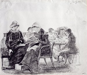 Concentração, 1815 (caneta e tinta no papel) de John Harden