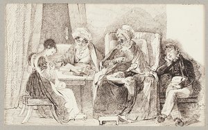 Doente e descansando, 1824 de John Harden