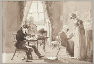 Casa de verão, 1824 (wc no papel) de John Harden