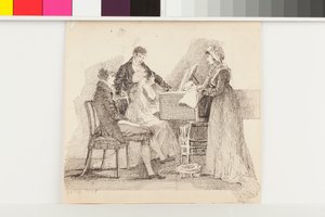 The Concert, 25 de setembro de 1805 (caneta e tinta no papel) de John Harden