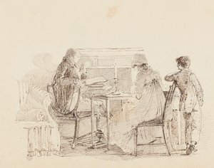 Três junto à lareira, 1805 de John Harden