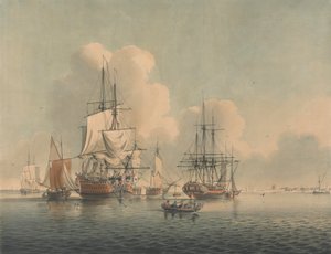 Homens de Guerra deitados fora de Sheerness de John Harris