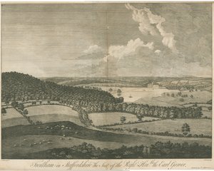 Trentham Hall: gravura, nº [c 1751] de John Harris