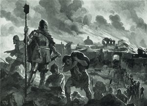 Ivan, o Negro, incendeia Zhabliak, 1484 de John Harris Valda
