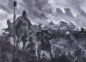 Ivan, o Negro, incendeia Zhabliak 1484, de Hutchinson