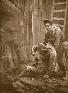 O soldado T. Doswell resgatando um oficial de uma mina em que ele estava inconsciente de John Harris Valda