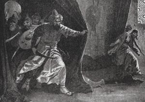 Revolta da Guarda Real em Damasco (litografia) de John Harris Valda
