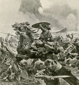 Batalha dos romanos com o exército de Aníbal de John Harris Valda
