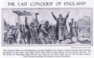 A última conquista da Inglaterra 1066 AD, c.1950 de John Harris Valda