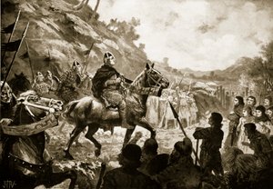 A marcha de Guilherme, o Conquistador, para o País de Gales de John Harris Valda