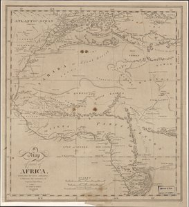 Um mapa de parte de África - desenhado pelas últimas autoridades para ilustrar a narrativa do Capitão James Riley LOC 2009583840 de John Hartshorne