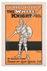 "Teatro Terrys. O Cavaleiro Branco" - J. Hassall - Plakat, 1898 de John Hassall