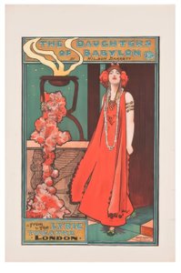 "As Filhas da Babilônia" - J. Hassall - Plakat, ca. 1898 de John Hassall