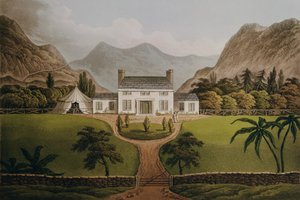 Casa do mal de Bonaparte em Santa Helena, 1821