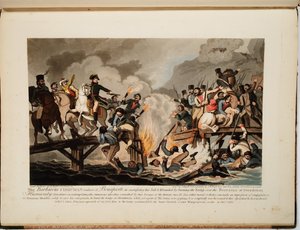 Exército francês atravessando o Berezina em novembro de 1812, 1813 de John Hassell