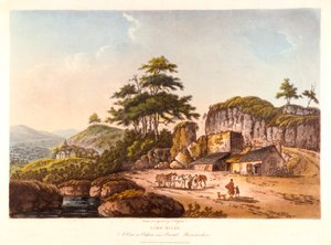 Fornos de cal. Uma vista em Clifton perto de Bristol, Gloucestershire, 1798.