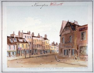 Vista da vila de Walworth, Southwark, da entrada norte, Londres, 1825