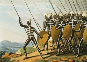 Warriors of New S. Wales gravado por M. Dubourg (fl.1813-1820) 1813 (litho)