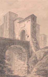 Porta de entrada para um Castelo: aproximada por uma ponte