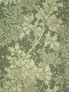 Papel de parede em folhagem, desenhado por John Henry Dearle (1860-1932) para a Morris and Company