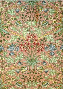 Papel de parede de jacinto, projetado para Morris and Company