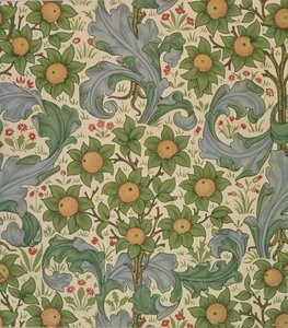 Papel de parede de pomar, desenhado por John Henry Dearle (1860-1932) para Morris and Company, 1899