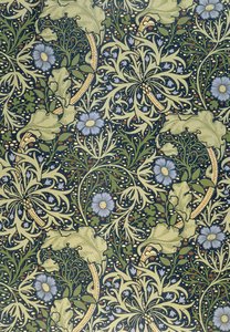 Papel de parede de algas, desenhado por John Henry Dearle (1860-1932) para Morris and Company, 1901
