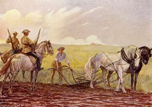 Polícia Montada no Canadá (cor litho)
