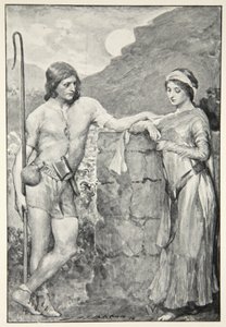 Olaf e Sigrid, de "mitos heróicos e lendas da raça britânica" por MI Ebbutt, 1910