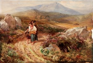 Paisagem com Portadores de Madeira (bodycolour)