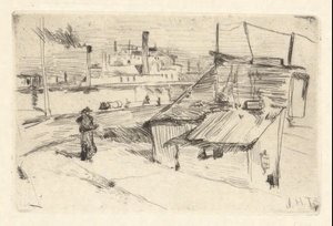 Barracos de Bridgeport de John Henry Twachtman