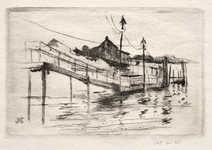 Passadiço, Bridgeport, Connecticut. de John Henry Twachtman