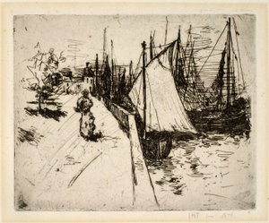 Mulher no cais, Honfleur