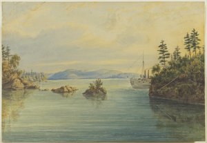 Nas Mil Ilhas, c.1865 (wc no papel) de John Herbert Caddy