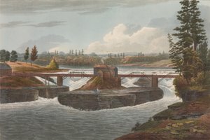 Glens Falls nº 6 do portfólio do rio Hudson, 1822.