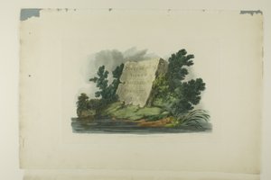 Página de rosto, vinheta e placa um do primeiro número de Vistas pitorescas do cenário americano