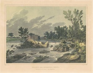 Barragem de Bolling, Petersburgh, Virgínia de John Hill, after Joshua Shaw